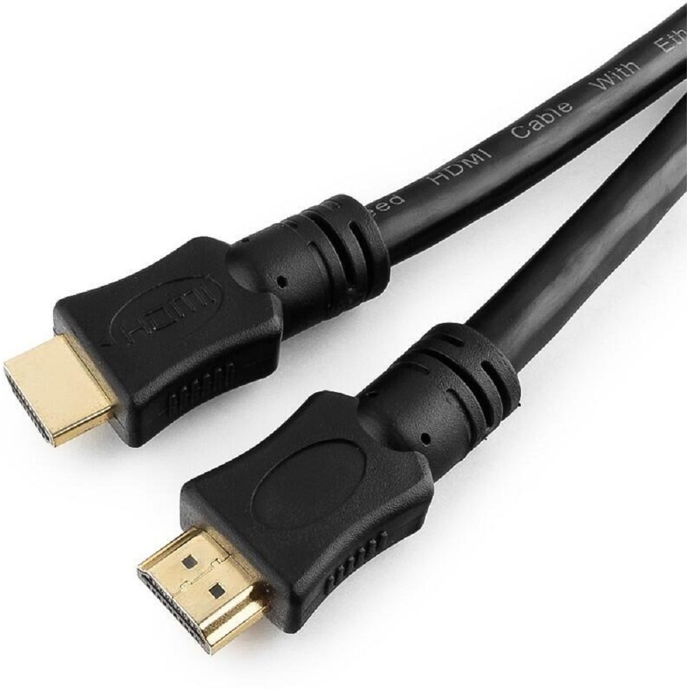 Кабель HDMI Cablexpert 19M/19M, v2.0, медь, позол.контакты, экран, 15м, черный, пакет [CC-HDMI4-15M] Gembird