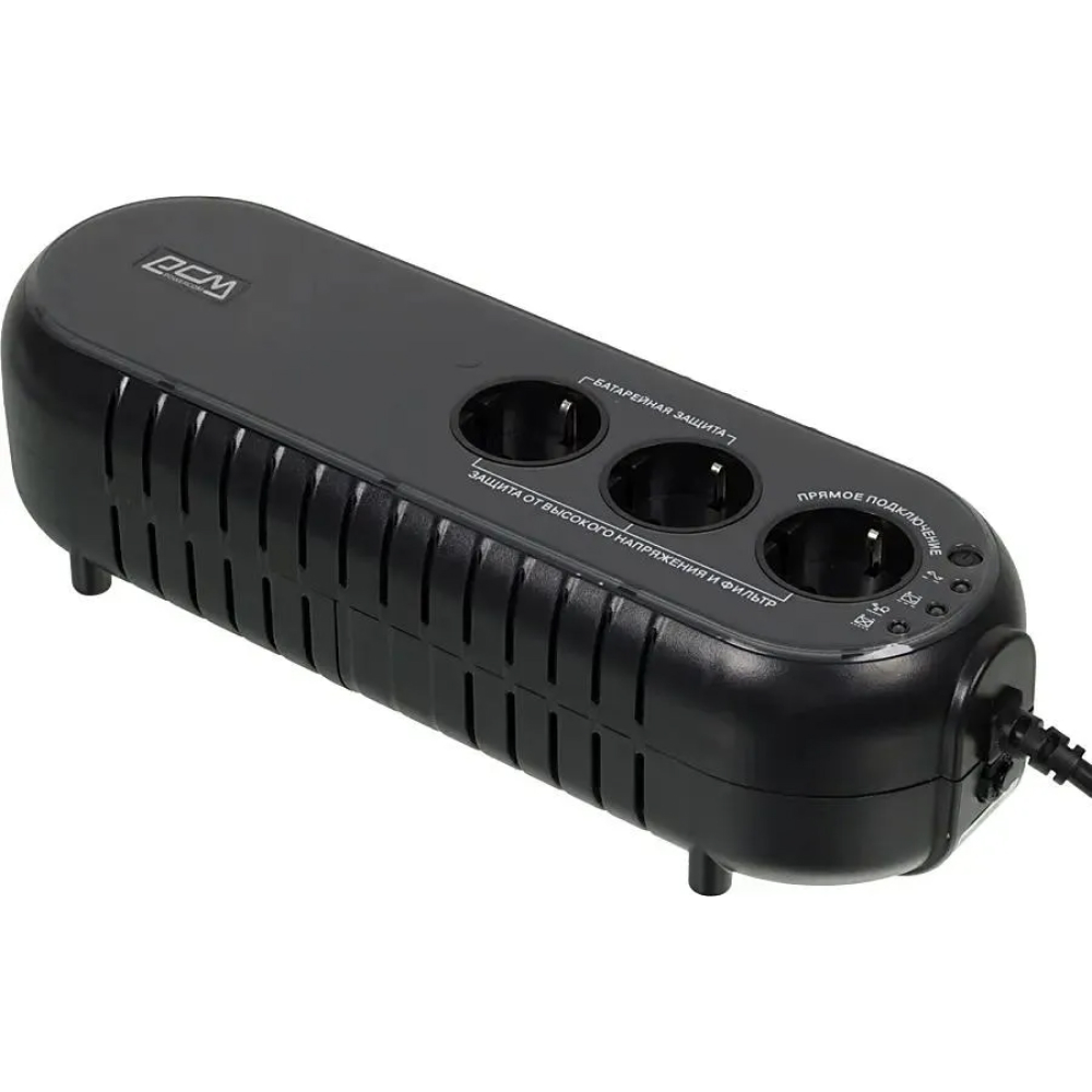 Powercom Back-UPS WOW, OffLine, 500VA/250W, Tower, 3xSchuko outlets(1 Surge & 2 batt), USB (37370) арт. WOW-500U