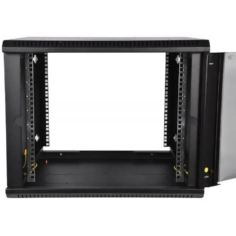 ЦМО Шкаф телекоммуникационный настенный разборный ЭКОНОМ 12U (600х520) дверь стекло, цвет черный арт. ШРН-Э-12.500-9005