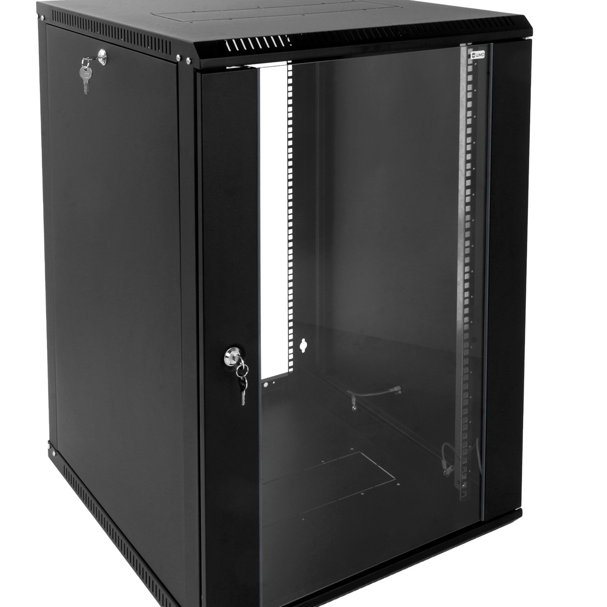 ЦМО Шкаф телекоммуникационный настенный разборный ЭКОНОМ 12U (600х650) дверь стекло, цвет черный арт. ШРН-Э-12.650-9005