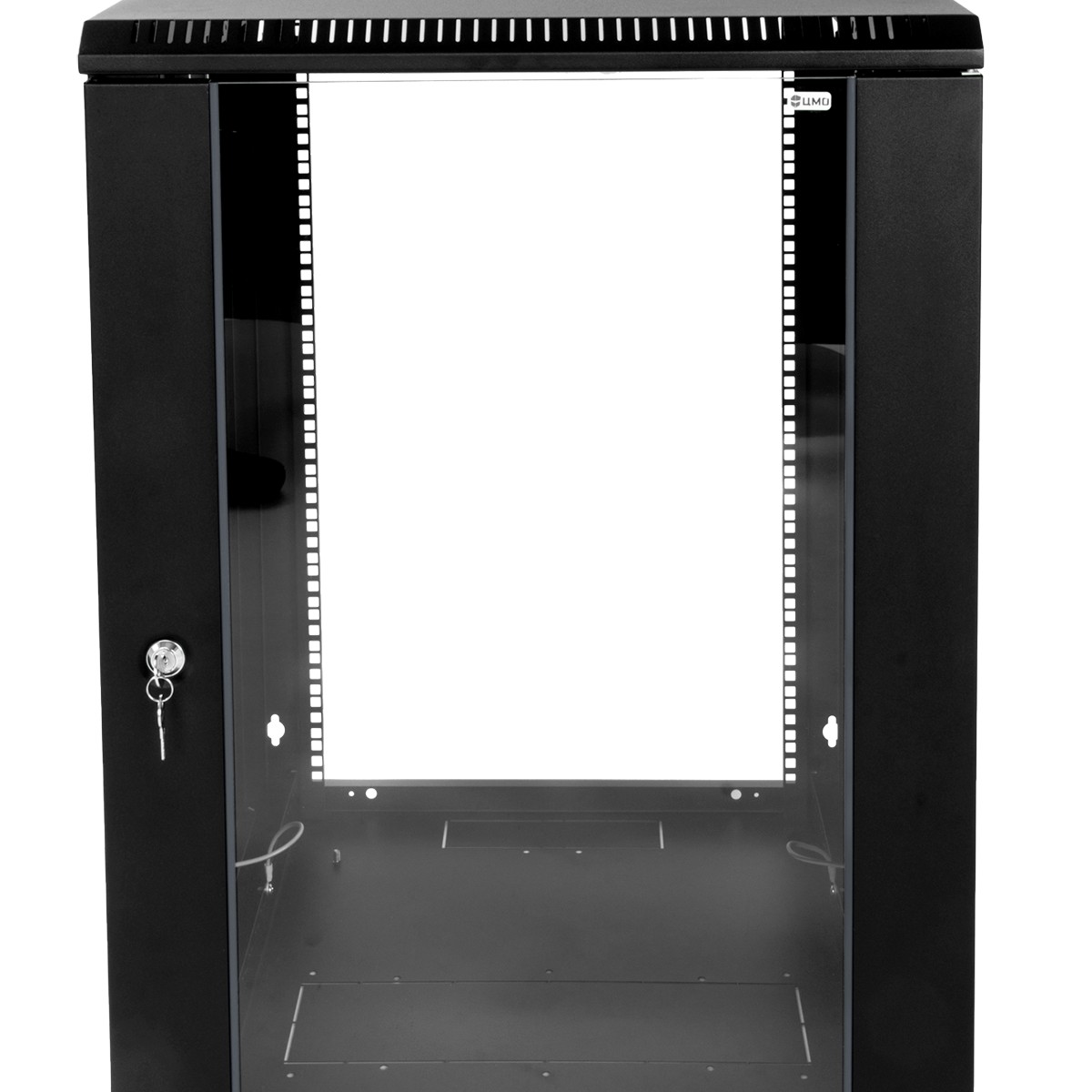 ЦМО Шкаф телекоммуникационный настенный разборный ЭКОНОМ 12U (600х650) дверь стекло, цвет черный арт. ШРН-Э-12.650-9005
