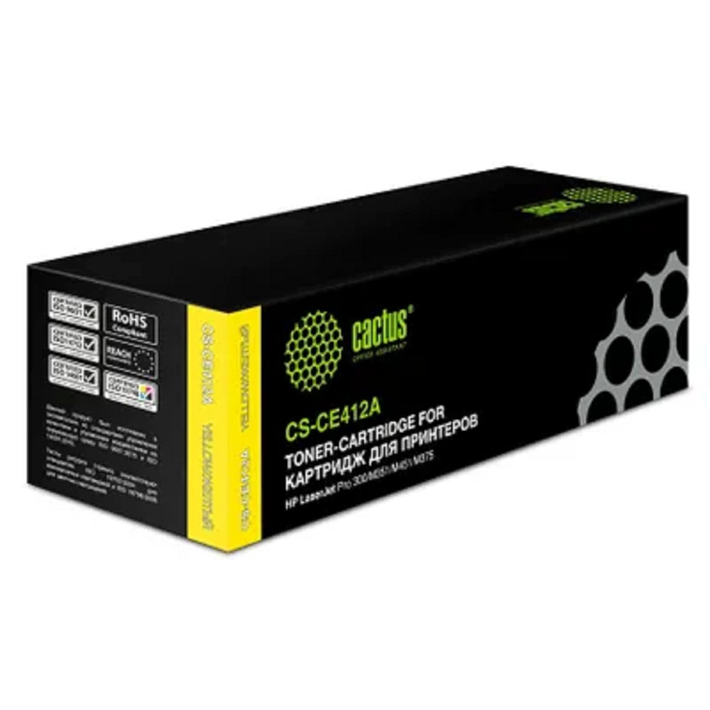 Cactus CS-CE412A CE412A желтый (2600стр.) для HP CLJ Pro 300/400/M351/