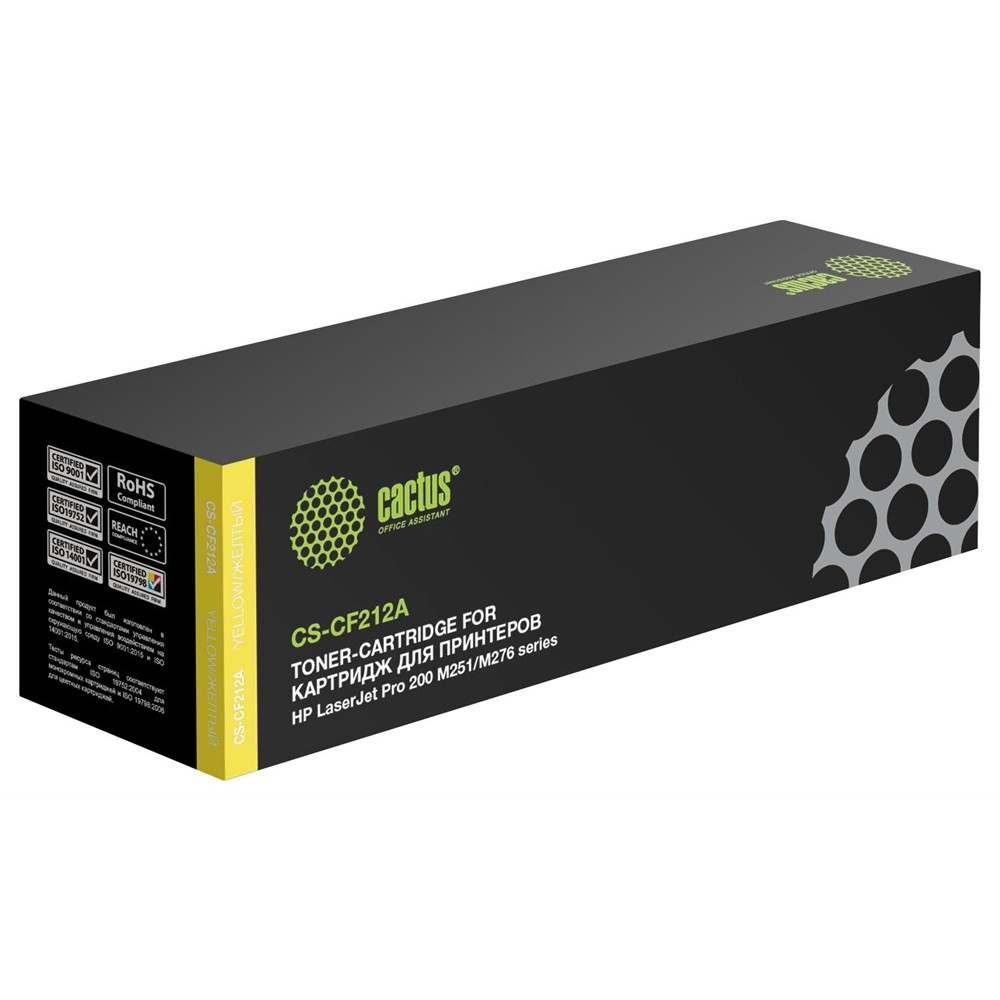 Cactus CS-CF212A CF212A желтый (1800стр.) для HP LJ Pro 200 M251/M276
