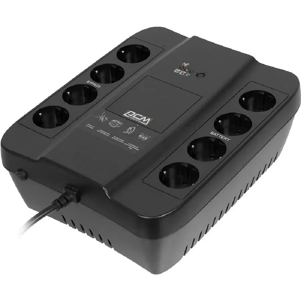 Powercom Back-UPS SPIDER, Line-Interactive, 850VA/510W, Tower, 8xSchuko outlets (4 surge & 4 batt), USB (688276) арт. SPD-850U