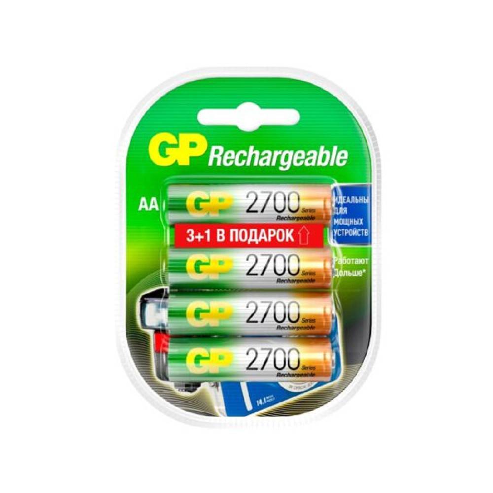 GP ReEnergy 270AAHC AA, емкость 2650 мАч (270AAHC3/1RGY-2CRCB4) (акция3+1) аккумулятор арт. 4891199134678