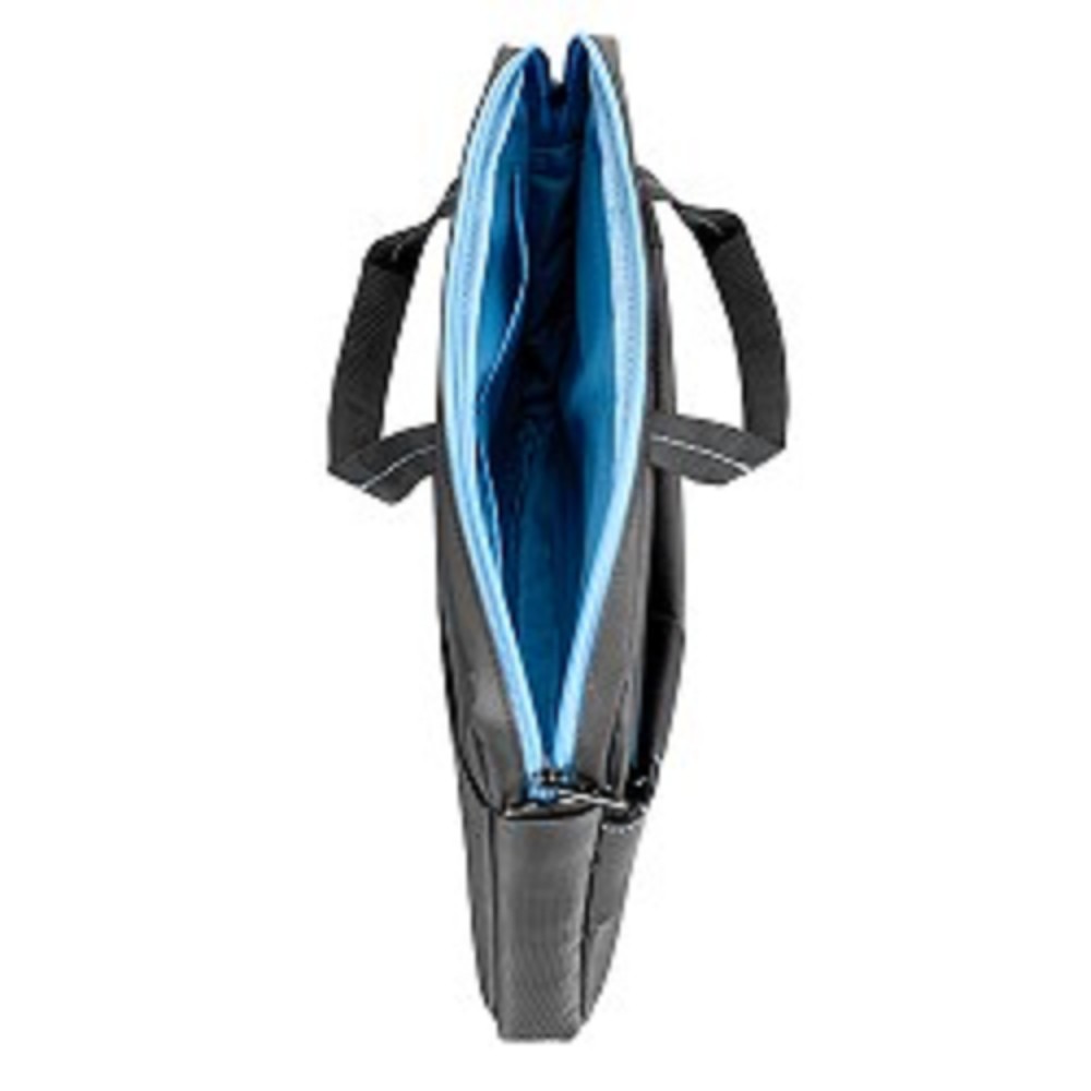 Сумка Continent CC-205 GB(нейлон, серый, с голубой отстрочкой, 15,6'')