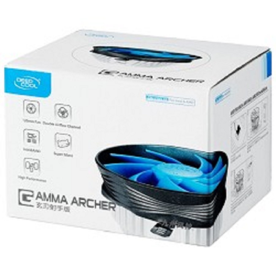 DEEPCOOL GAMMA ARCHER LGA1200/115X/775/AM5/AM4 (45шт/кор, TDP 95W, Fan 120mm) Retail (DP-MCAL-GA)