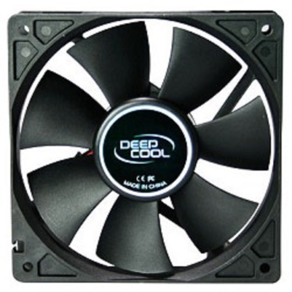 DEEPCOOL Xfan120 120x120x25мм (64шт./кор, пит. от мат.платы и БП, черный, 1300об/мин) Retail blister (DP-FDC-XF120)