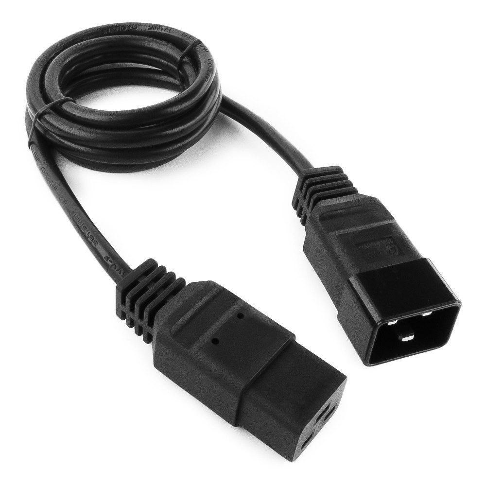 Кабель питания для UPC Gembird/Cablexpert, 1.5м, С19 - C20, 16А, черный, с заземлением(PC-189-C19)