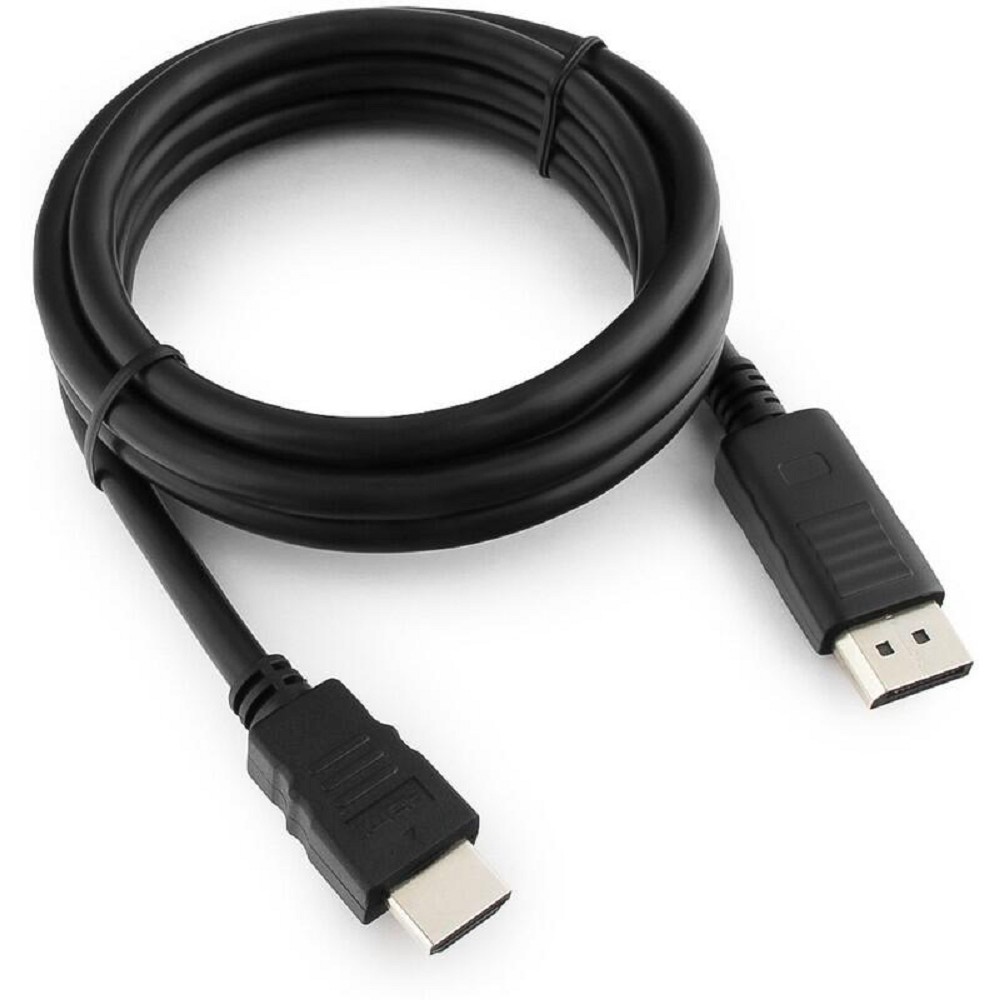 Кабель DisplayPort-HDMI Gembird/Cablexpert 1,8м, 20M/19M, черный, экран, пакет (CC-DP-HDMI-6)