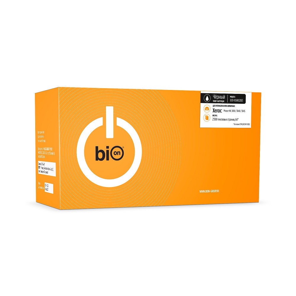 Bion BCR-106R02183 Картридж для Xerox Phaser{ 3010/3040, WorkCentre 3045} (2300 стр.),Черный, с чипом Bion Cartridge