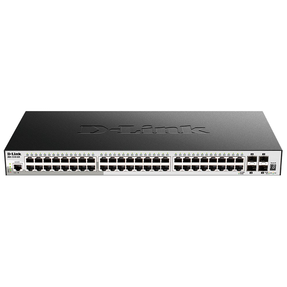 D-Link DGS-1510-52X/A2A PROJ Управляемый L2+ стекируемый коммутатор с 48 портами 10/100/1000Base-T и 4 портами 10GBase-X SFP+ D-Link SMB