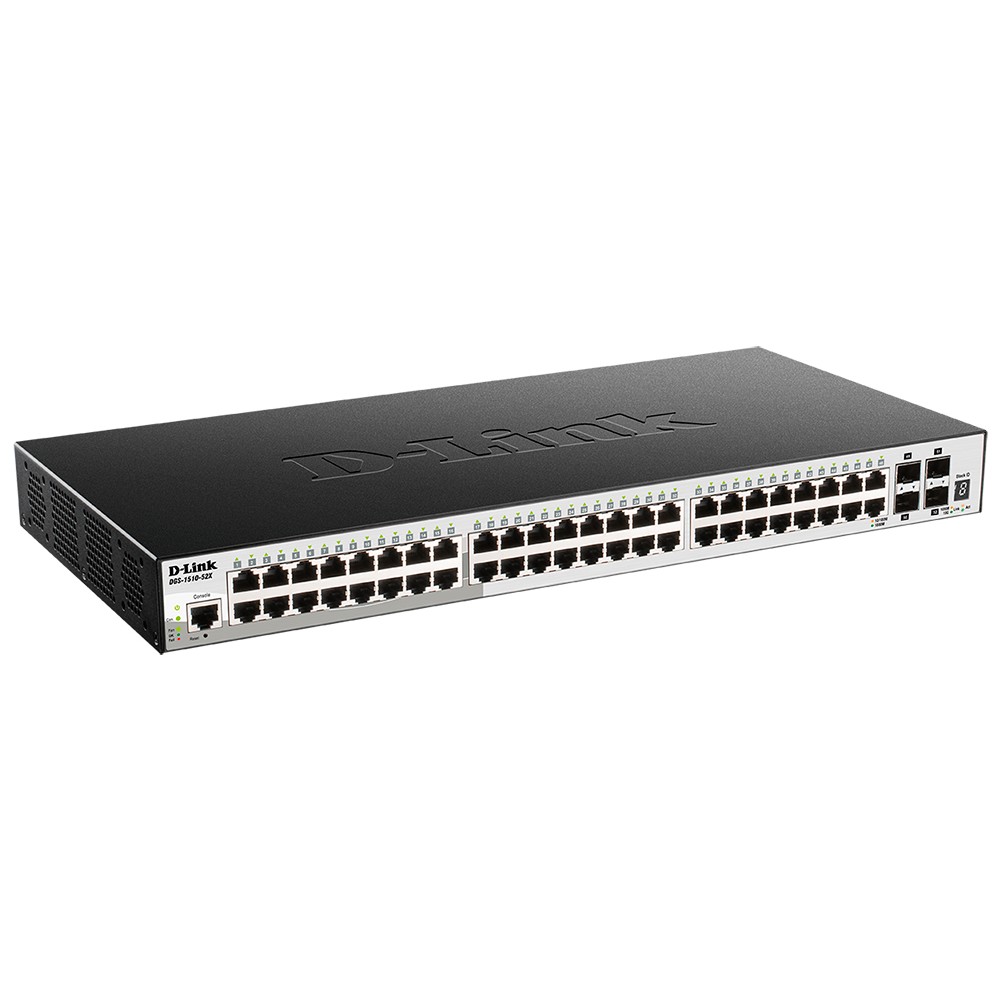 D-Link DGS-1510-52X/A2A PROJ Управляемый L2+ стекируемый коммутатор с 48 портами 10/100/1000Base-T и 4 портами 10GBase-X SFP+ D-Link SMB