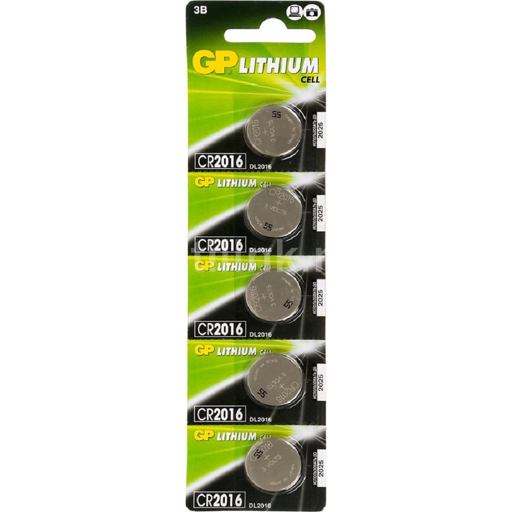 GP CR2016-8C5 / CR2016-7CR5/ CR2016-2C5 (5 шт. в уп-ке) арт. CR2016-8CR5