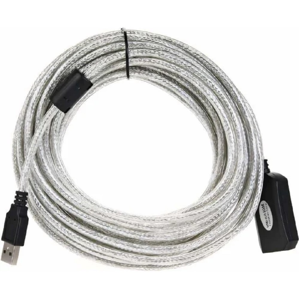 VCOM VUS7049-10M Кабель-адаптер USB2.0-repeater, удлинительный активный Af> 10м (6937510851355)