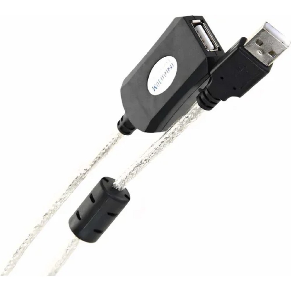 VCOM VUS7049-10M Кабель-адаптер USB2.0-repeater, удлинительный активный Af> 10м (6937510851355)