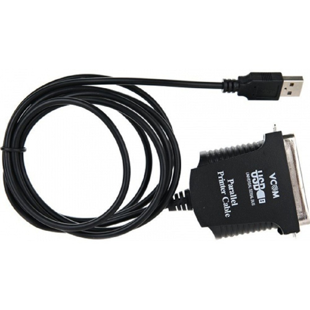 VCOM VUS7052 Кабель-адаптер USB A (вилка) -> LPT (прямое подключение к LPT порту принтера) 1.8m