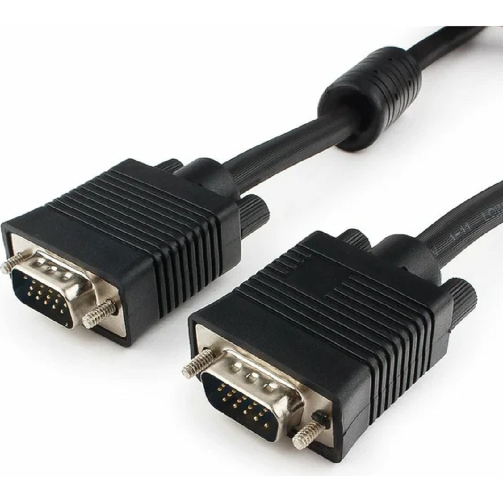 Gembird/Cablexpert CC-PPVGA-10M-B, Кабель VGA Premium , 15M/15M, 10м, черный, тройной экран, феррит.кольца