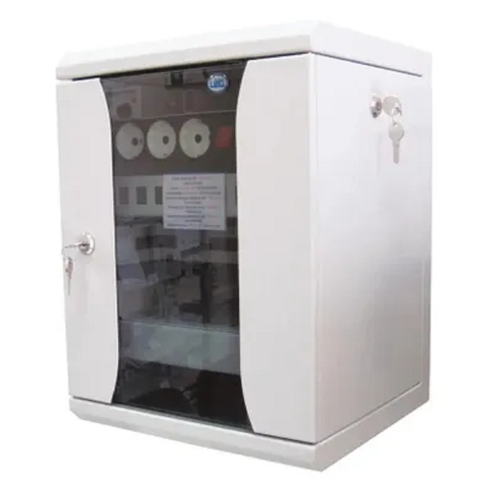 Шкаф коммутационный ЦМО (ШРН-12.255-10) настенный 12U 320x305мм пер.дв.стекл 100кг серый 255мм 10.62кг 180град. 600мм металл