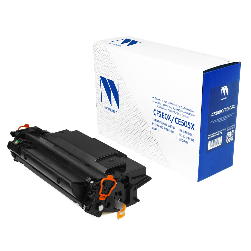 NVPrint CF280X/CE505X Картридж для принтеров HP LJ Pro 400 M401D Pro,400 M401DW Pro,400 M401DN Pro,400 M401A Pro,400 M401 Pro,40 0 M425 Pro,400 M425DW Pro,400 M425DN Pro/L5, черный, 6900 стр. NV Print арт. NV-CF280X/CE505X