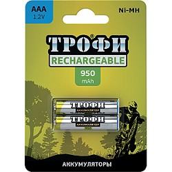 ТРОФИ HR03-2BL 950 mAh (2шт в уп-ке) арт. C0032097