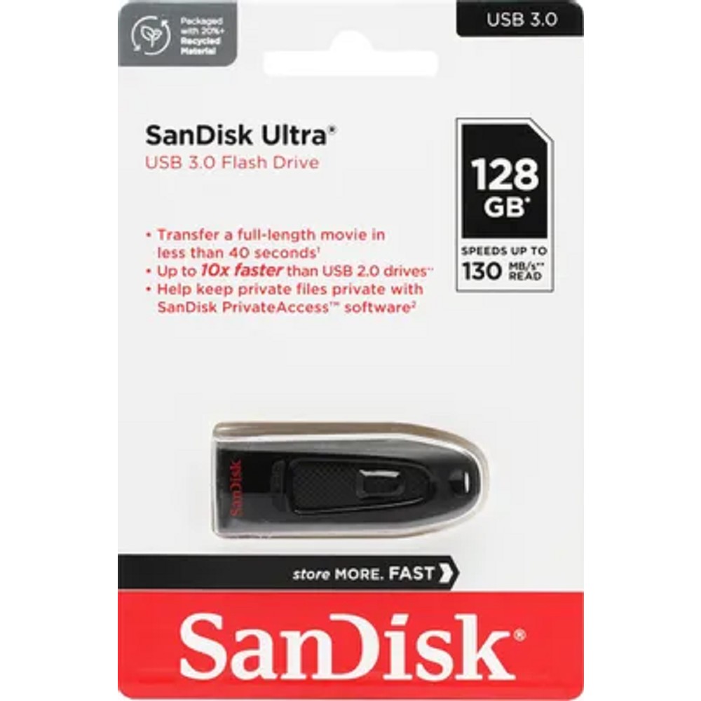 SanDisk USB Drive 128Gb CZ48 Ultra SDCZ48-128G-U46 {USB3.0, Black}