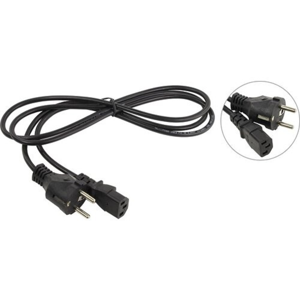 Telecom Кабель питания (TP021-IEC320-C13/SHM-1.8-BK) компьютер - розетка 220V (Европейский стандарт) [6926123461327]