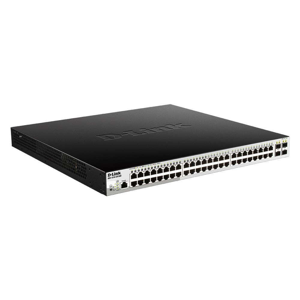 D-Link DGS-1210-52P/ME/B1A PROJ Управляемый L2 коммутатор с 48 портами 10/100/1000Base-T и 4 портами 1000Base-X SFP (порты 1-8 PoE 802.3af/at, порты 9-24 PoE 802.3af, PoE-бюджет 193 Вт) D-Link SMB