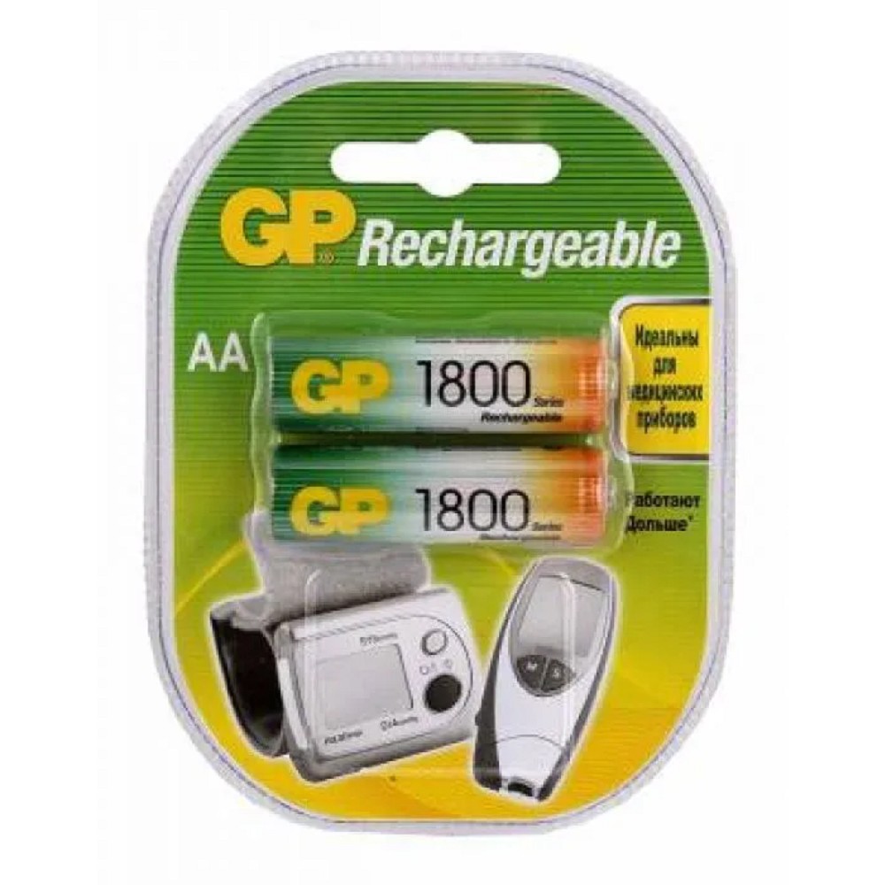 GP ReEnergy 180AAHC AA, емкость 1800 мАч (180AAHCRGY-2CRCB2) (2 шт. в уп-ке) аккумулятор арт. GP 180AAHC-2DECRC2