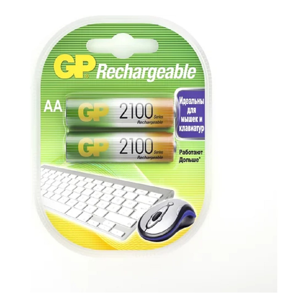 GP ReEnergy 210AAHC AA, емкость 2100 мАч (210AAHCRGY-2CRCB2) (2 шт. в уп-ке) аккумулятор арт. GP 210AAHC-2DECRC2