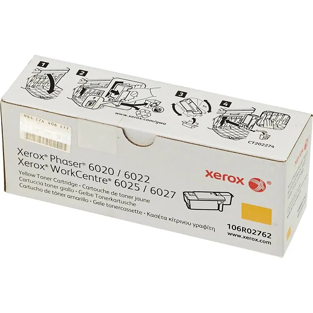 Xerox 106R02762 Принт-картридж желтый (1K) Phaser 6020/6022/ WC 6025/6027