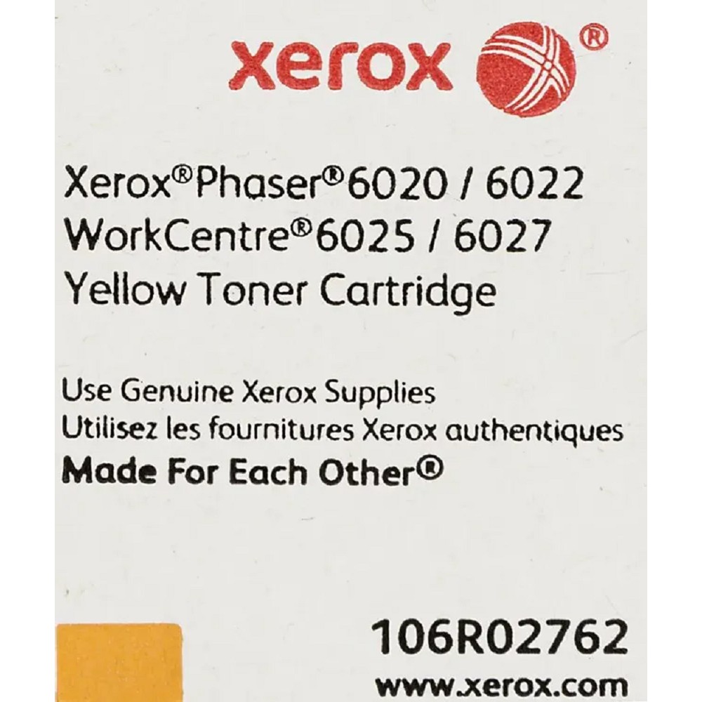 Xerox 106R02762 Принт-картридж желтый (1K) Phaser 6020/6022/ WC 6025/6027