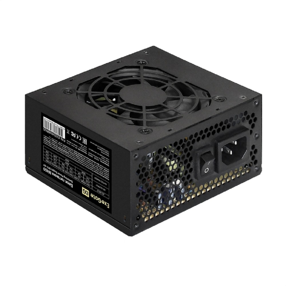 Exegate EX234946/251768 RUS Блок питания 450W ITX-M450, SFX, 8cm fan, 24+4pin, 2*SATA, 1*FDD, 1*IDE арт. EX234946RUS