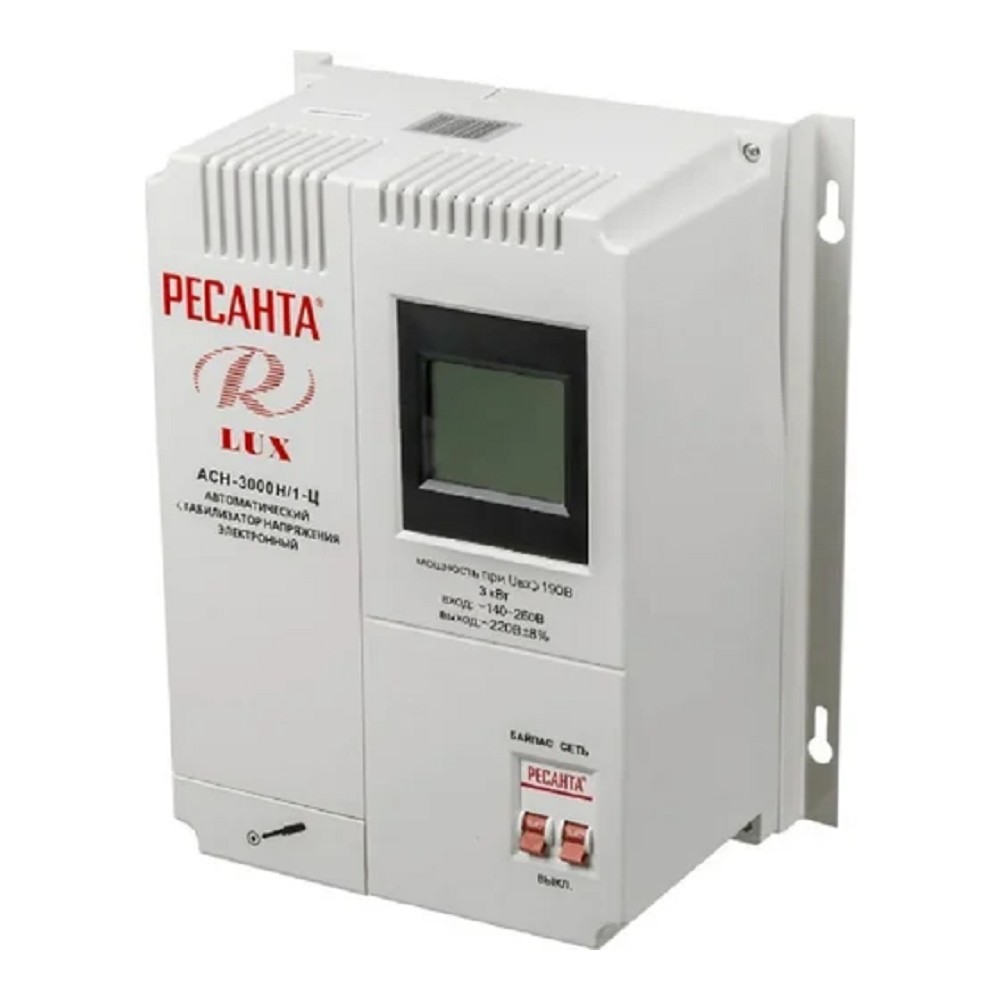 Стабилизатор напряжения Ресанта АСН-3000Н/1-Ц 3кВА однофазный серый (63/6/21)