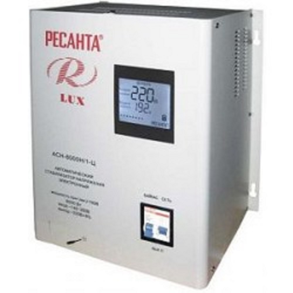 Стабилизатор напряжения Ресанта АСН-8000Н/1-Ц 8кВА однофазный белый (63/6/17)