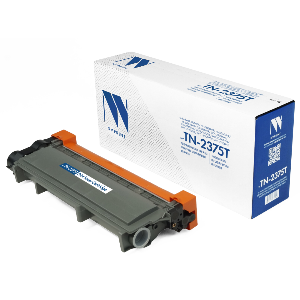 NV Print TN-2375(T) Картридж для Brother HL-L2300/2305/2320/2340/2360/L2300DR/ HL-L2340DWR/ HL-L2360DNR/ HL-L2365DWR/ DCP-L2500DR/ DCP-L2520DWR/ DCP-L2540DNR/ DCP-L2560DWR/ MFC-L2700DWR/ MFC-L27, 2,6K арт. NV-TN2375T