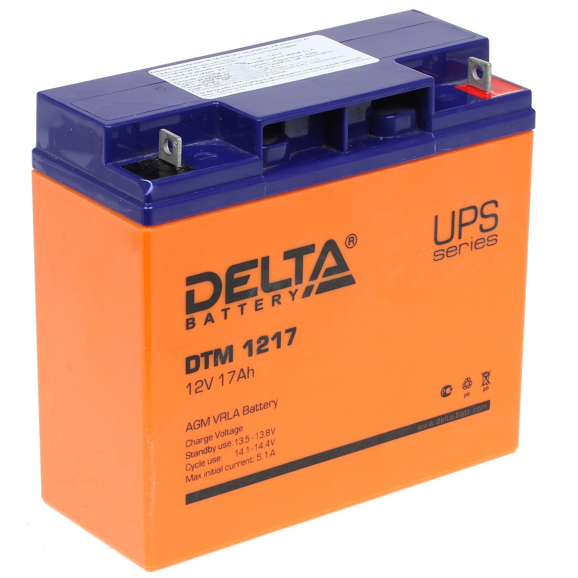 Delta Аккумуляторная батарея для ИБП DTM 1217 (12V / 17Ah) (4614010050012) DELTA Battery