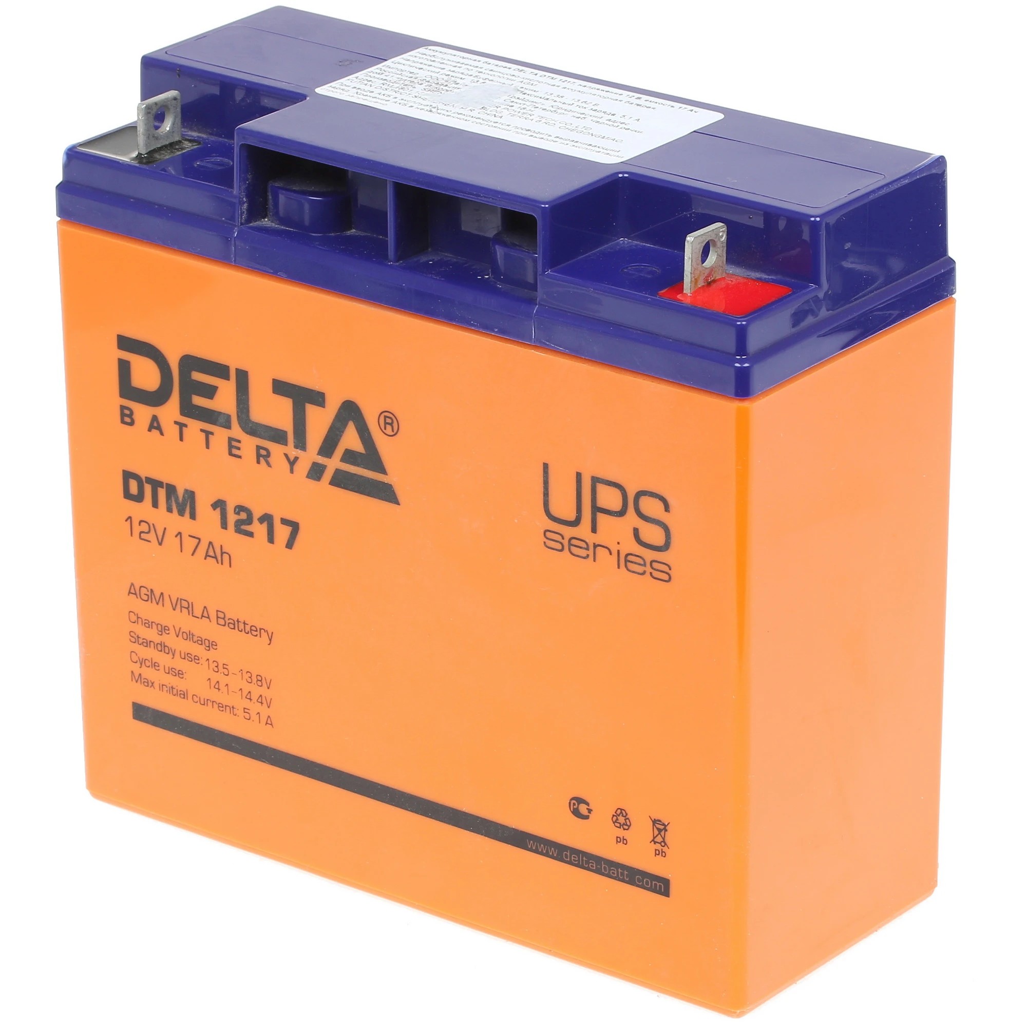 Delta Аккумуляторная батарея для ИБП DTM 1217 (12V / 17Ah) (4614010050012) DELTA Battery