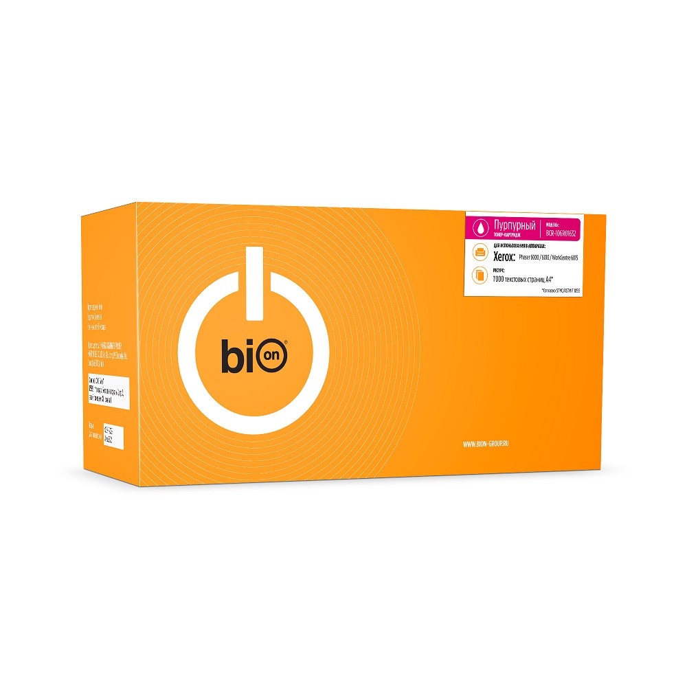 Bion BCR-106R01632 Картридж для Xerox { Phaser 6000/6010, WorkCentre 6015 }(1000 стр.),Пурпурный, с чипом Bion Cartridge