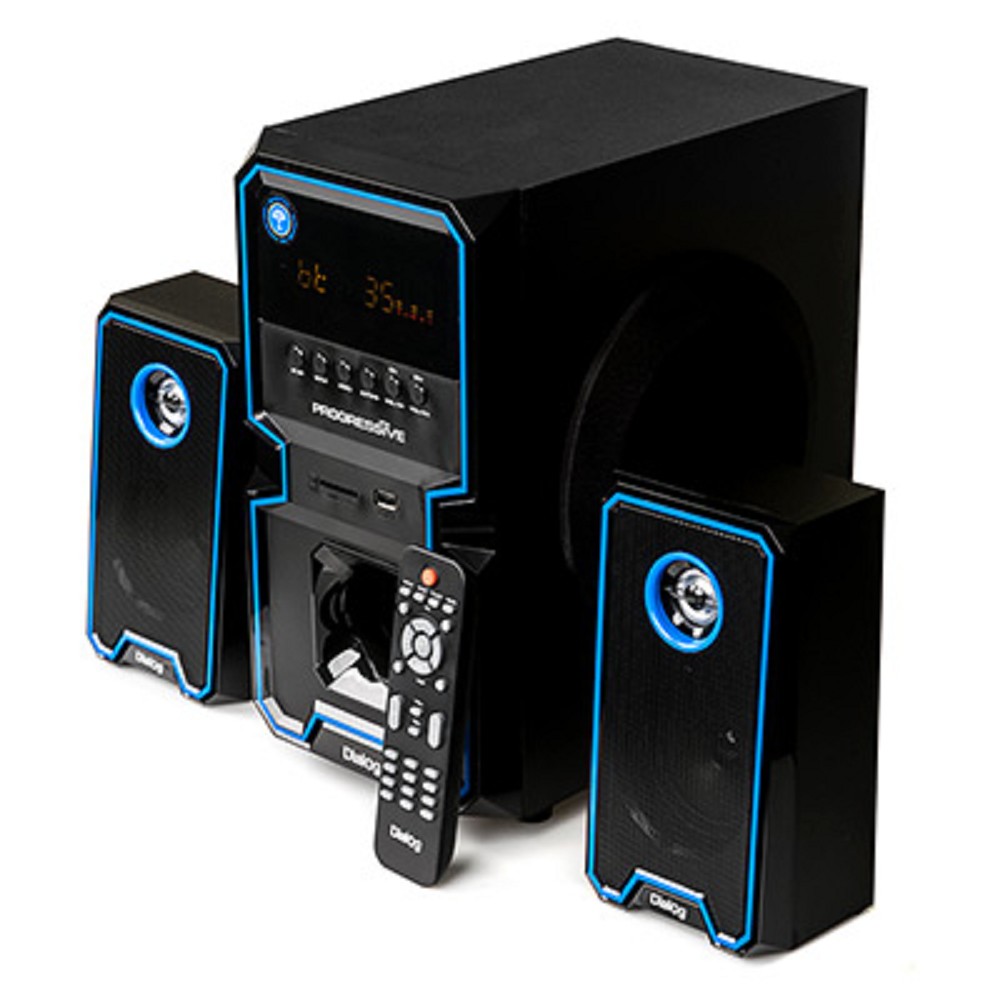 Dialog Progressive AP-222B BLACK - акустические колонки 2.1, 30W+2*10W RMS, Bluetooth, USB+SD reader