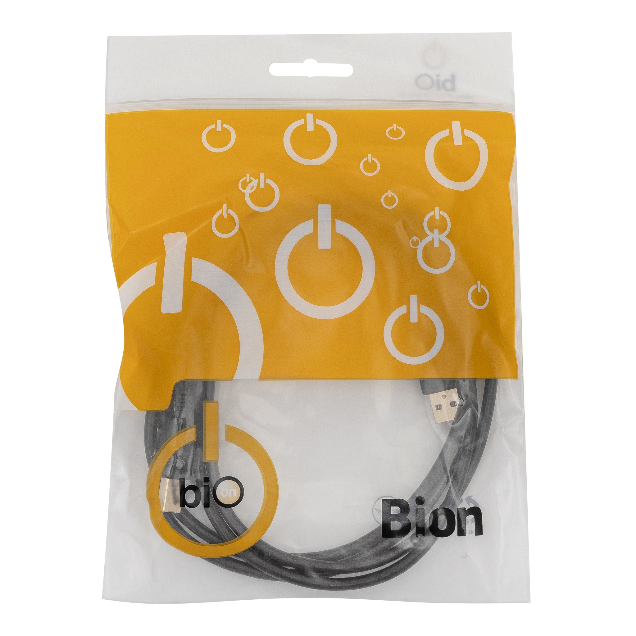 Bion Кабель интерфейсный USB 2.0 AM/BM, позолоченные контакты, ферритовые кольца, 3 м, черный [BXP-CCF-USB2-AMBM-030] Bion Expert
