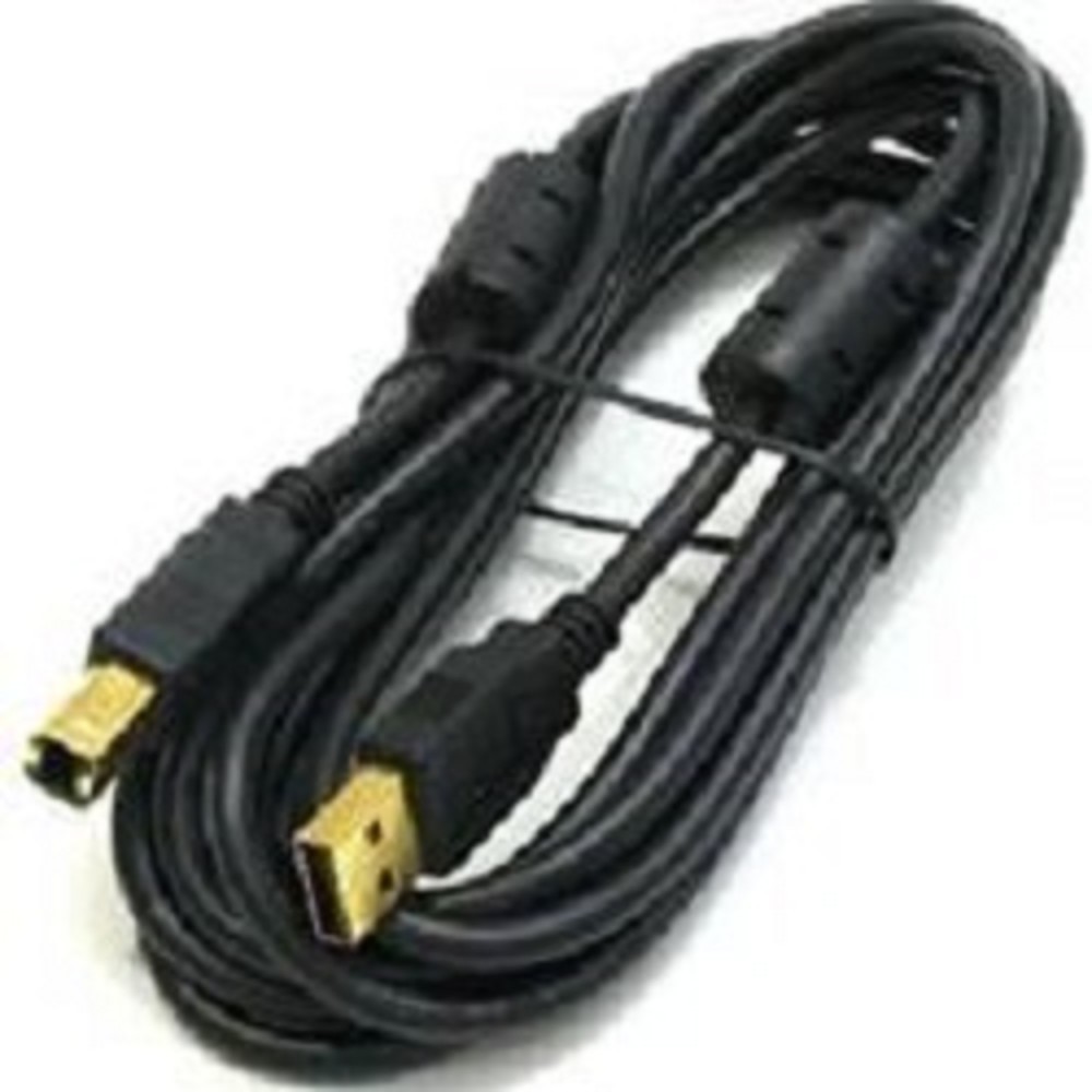 Bion Кабель интерфейсный USB 2.0 AM/BM, позолоченные контакты, ферритовые кольца, 1.8 м, черный [BXP-CCF-USB2-AMBM-018] Bion Expert