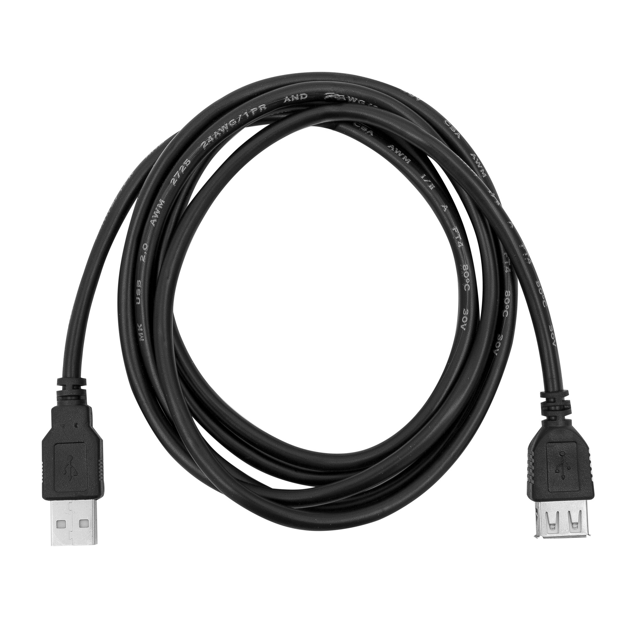 Bion Кабель удлинительный USB 2.0 AM/AF, 1.8 м, черный [BXP-CCP-USB2-AMAF-018] Bion Expert