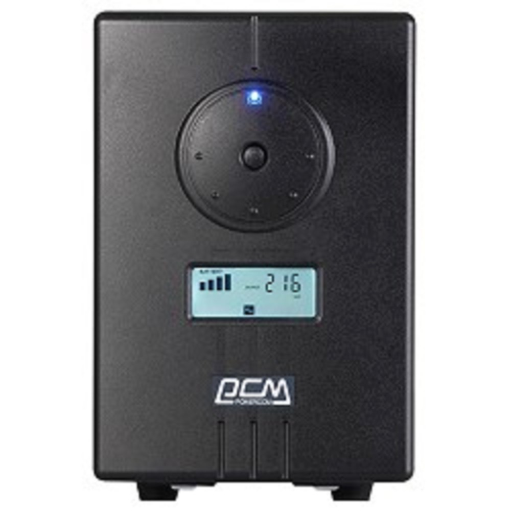 Powercom Infinity, Line-Interactive, 800VA/480W, Tower, 2xSchuko, LCD, USB, без встроенных батарей (314809) арт. INF-800