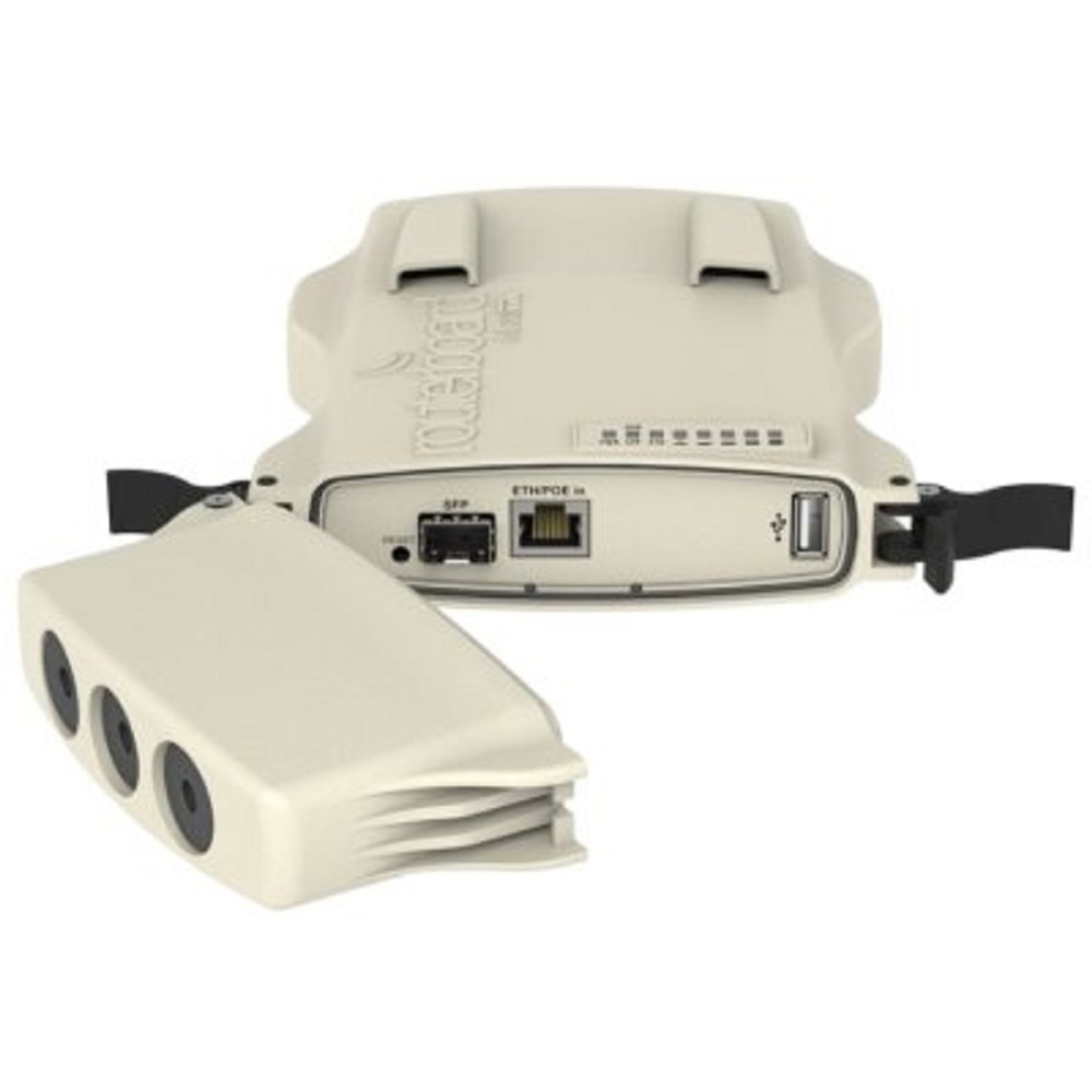 MikroTik NetMetal 5 (720MHz CPU, 128MB RAM, 1xGigabit LAN, 1xSFP cage, 1xUSB, 1xminiPCI-e, built-in 5Ghz 802.11ac 2x2 wireless with two RP-SMA connectors, RouterOS L4, outdoor enclosure, POE, PSU, pol арт. RB922UAGS-5HPacD-NM