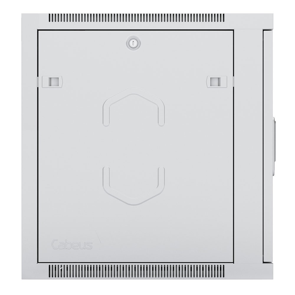 Шкаф коммутационный Cabeus (SH-05F-9U60/45) настенный 9U 600x450мм пер.дв.стекл 60кг серый 390мм 20кг 501мм IP20 сталь