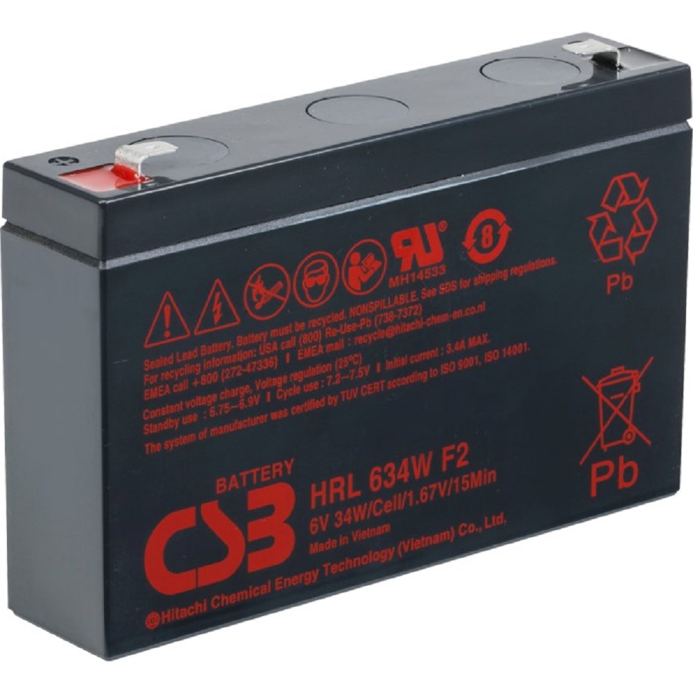 CSB Батарея HRL634W (6V, 9Ah) клеммы F2(FR)