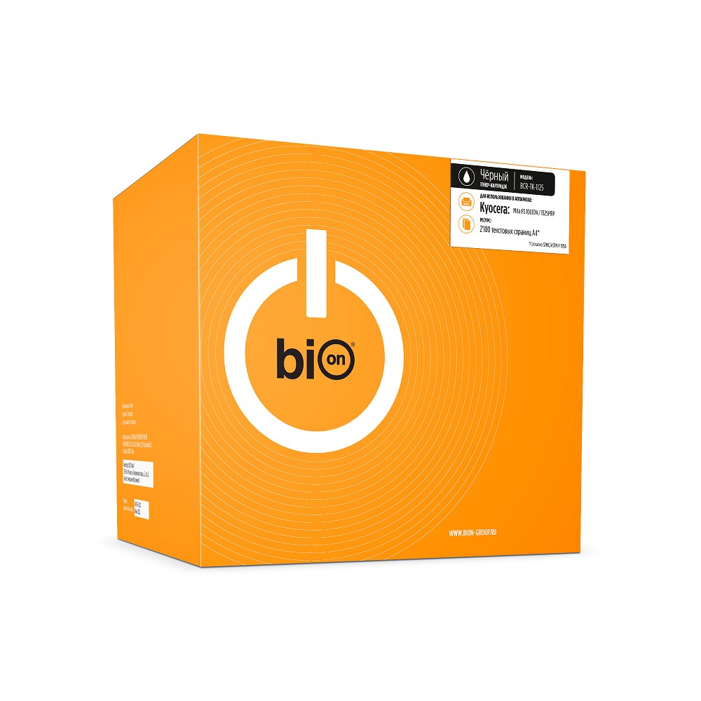 Bion BCR-TK-1125 Картридж для Kyocera-Mita FS{TK-1125/ 1061DN/1325MFP }(2100 стр.), Черный, с чипом Bion Cartridge