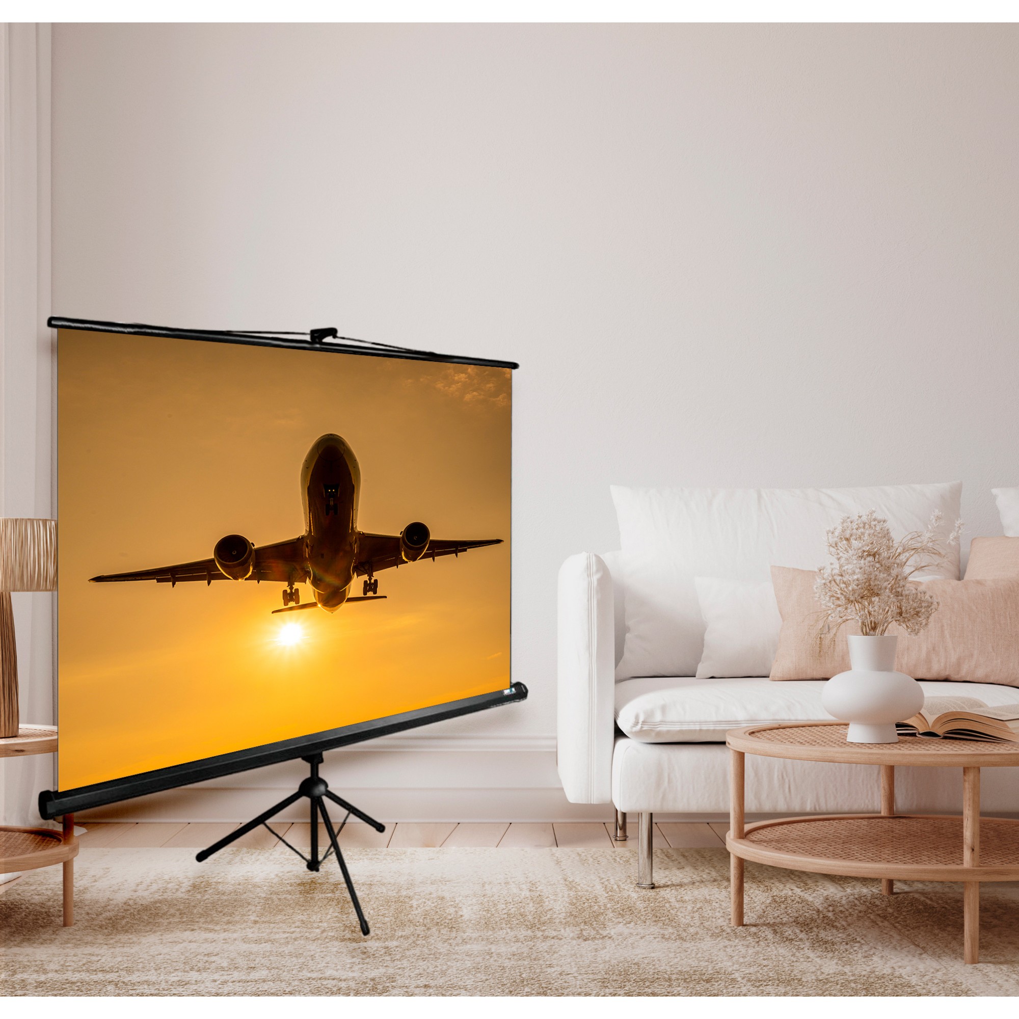 Экран Cactus 100" 124.5x221см Triscreen CS-PST-124x221 16:9 напольный рулонный черный