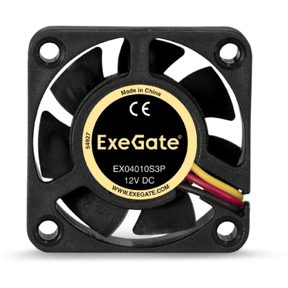 Exegate EX166186RUS Вентилятор ExeGate Mirage-S 40x40x10 подшипник скольжения, 5500 RPM, 23dB, 3pin